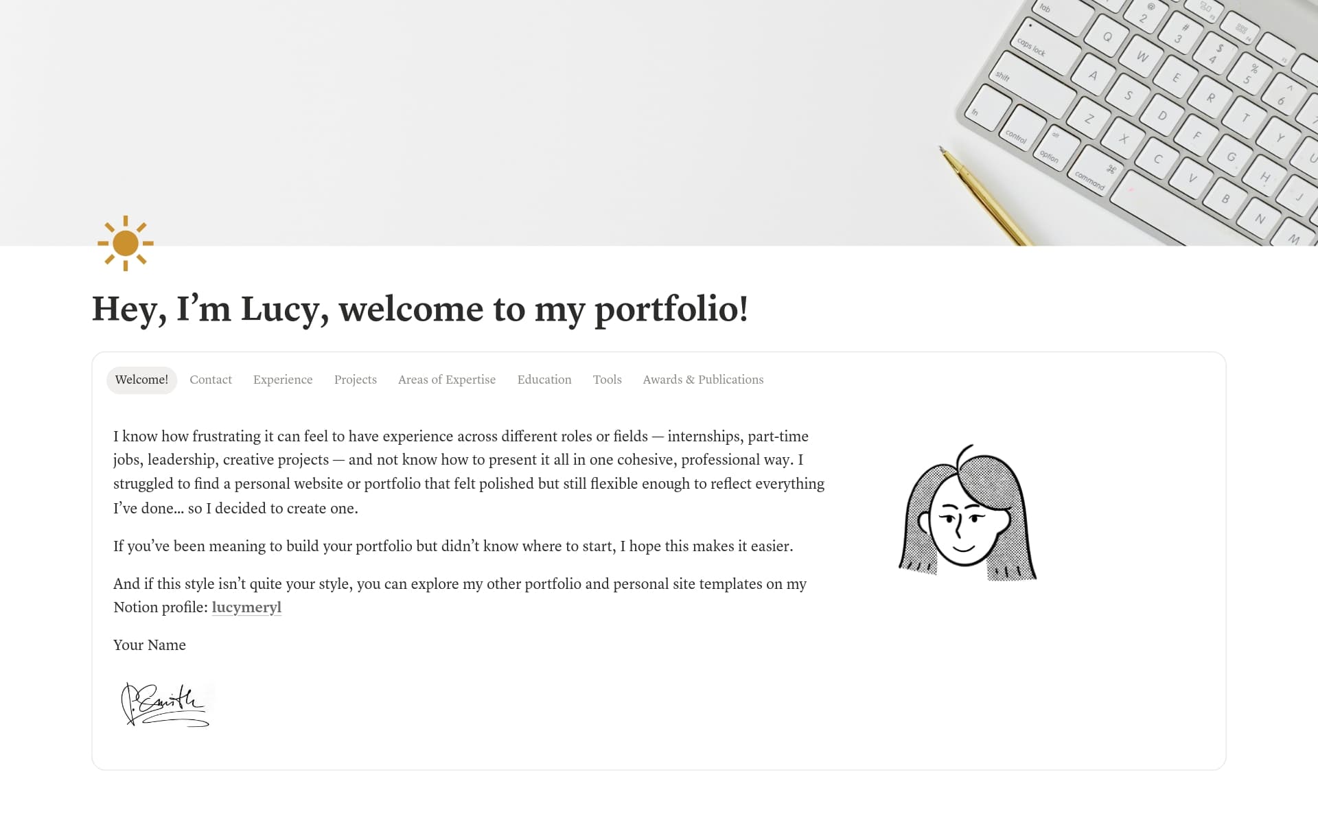 A template preview for Simple Personal Website / Portfolio